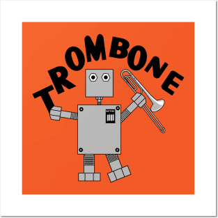 Trombone Robot Text Posters and Art